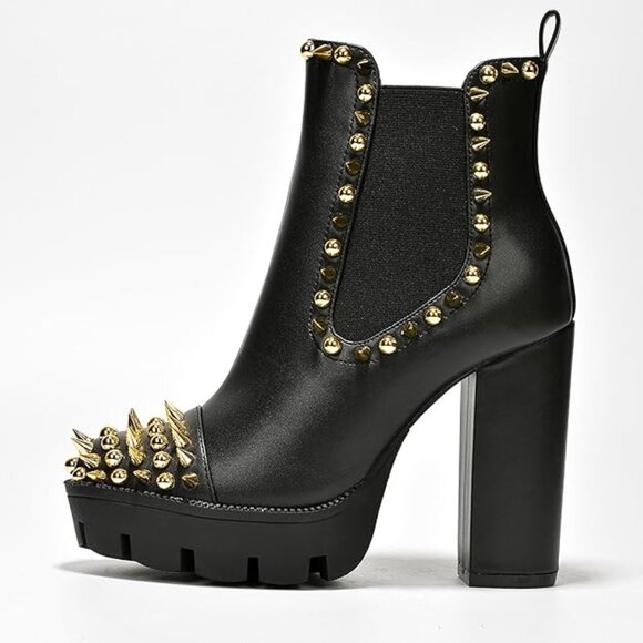 NWOB Gold Studded Booties - Picture 1 of 7